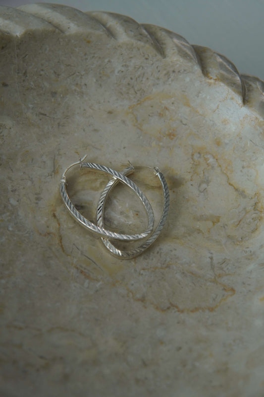 Hollow Leaf Sterling Silver Earring