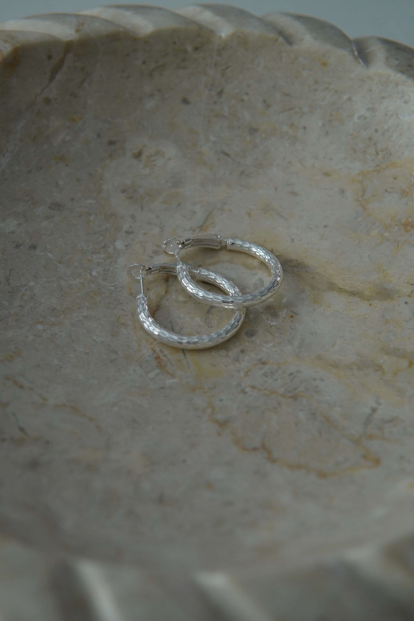 Medium Sized Sterling Silver Circle Earring
