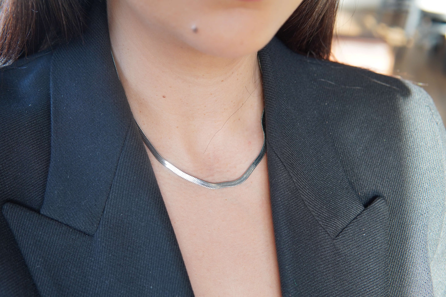 Snake Necklace Silver Gold