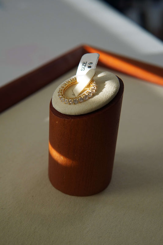 Sterling Silver Ring with Clear Stones