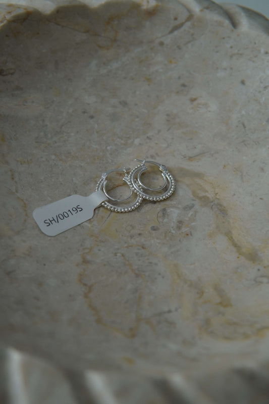 Double Circle Small Earring Sterling Silver
