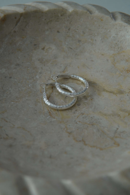 Italian Silver Hoop Earring