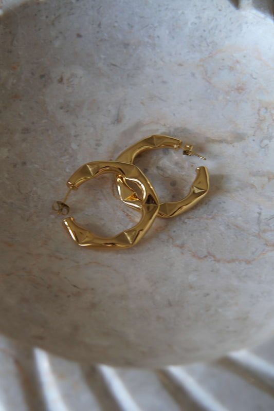 Medium Size Hammered Hoop
