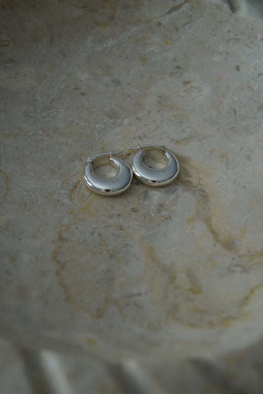 Small Hoop Sterling Silver Earrings