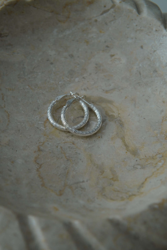 Sterling Silver Hoops Earrings