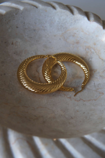 Thick Hoop Earring Medium Size